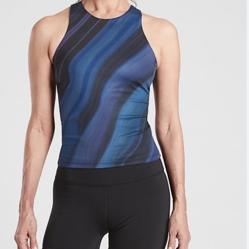 Athleta Lightning Print Support Top Tank with Bra XS